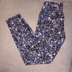Lululemon Floral Align Leggings in Black & Purple